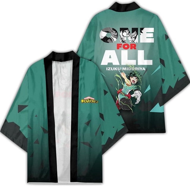 Anime My Hero Academia Kimono Cosplay Midoriya Izuku Asui Tsuyu All·Might Bakugou Katsuki Traje Abrigo Camisa Capa Adulto