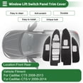 thumbnail image 2 of Unique Bargains Window Lift Switch Panel Trim Cover for Cadillac CTS 2008-2013 Front Rear Car Door Window Control Button Interior Accessories Carbon Fiber Black, 2 of 6