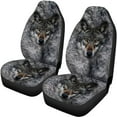 thumbnail image 5 of Pzuqiu Fashion Wolf Car Seat Covers Sets 4Pcs Front Seat Protector Carseat Rear Split Bench Cover Universal Vehicle Seat Protector Fit Most Car Truck SUV, 5 of 7