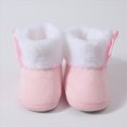 thumbnail image 7 of NOLDARES Baby Boys Girls Cozy Fleece Booties with Grippers Stay On Slipper Socks Toddler Crib Winter Shoes for Boys Girls(Pink,3), 7 of 7
