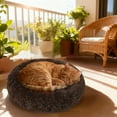 thumbnail image 4 of Cama redonda y cálida de 70 cm para gatos y perros, cómoda y acogedora para el invierno, 4 of 5