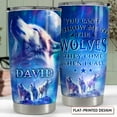 thumbnail image 2 of Personalized Wolf Stainless Steel Tumbler 20oz Tumblers with Lid Gift for Men Dad Son Christmas Birthday, 2 of 6