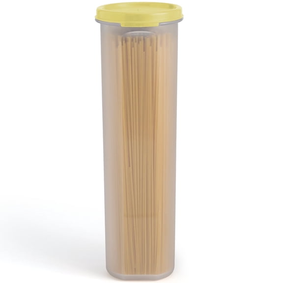 SIGNORA WARE Tall Spaghetti Pasta Storage Container 37 oz Airtight Leakproof Yellow