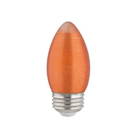 100lm Led - Satco S23407 2w C11 LED Satin Spun Amber 120v Medium Base 100lm 2100k bulb