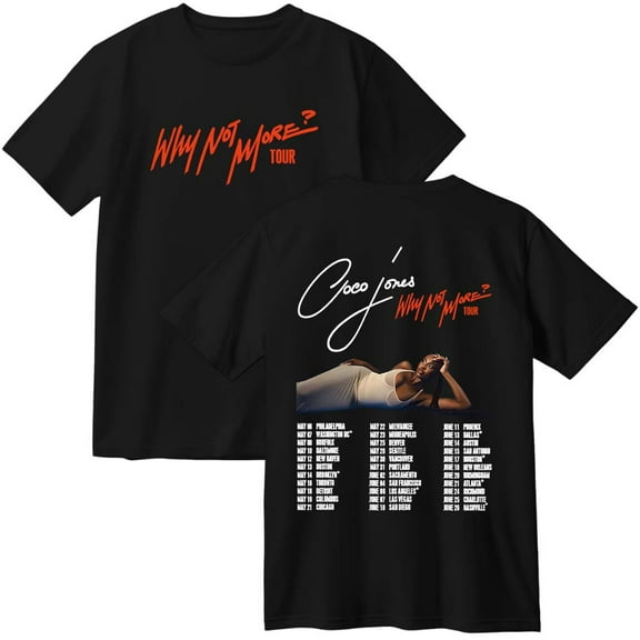 Coco Jones Why Not More Tour Merch Cotton T-Shirt Women Men Casual Crewneck Short Sleeve Tee