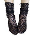 thumbnail image 1 of pitrice Reteo Girls Fishnet Summer Lace Socks Solid Color Ankle Mesh Slouch Loose Transparent Stockings, 1 of 9