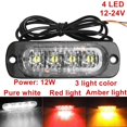 thumbnail image 2 of 4 LEDs 12-24V Car Vehicle Truck Strobe Flash Light Side Warning Caution Lamp, 2 of 5