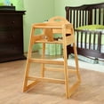 thumbnail image 5 of L.A. Baby  Stack-Able Solid Wood High Chair for Restaurant & Home Use  Gray, 5 of 11