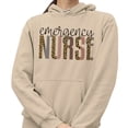 thumbnail image 2 of Emergency Nurse Leopard Print Hoodie Sweatshirt Unisex X-Large Sand, 2 of 5