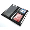 thumbnail image 5 of Black Genuine Leather Checkbook Cover Long Wallet Card Organizer Secretary Wallet, 5 of 8