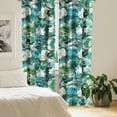 thumbnail image 2 of Ambesonne Floral Curtains, Roses Botanical Watercolor, Pair of 28"x63", Olive Green and Dark Teal, 2 of 5