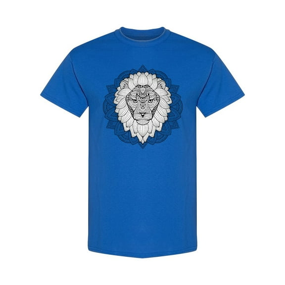 Black And White Lion T-Shirt Men -Image by Shutterstock, Male Medium