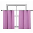thumbnail image 2 of K30 2 Panels Lilac thermal short curtain blackout 100% privacy for kitchen bathroom decor with grommets top size 28" wide X 36" length each panel, 2 of 4