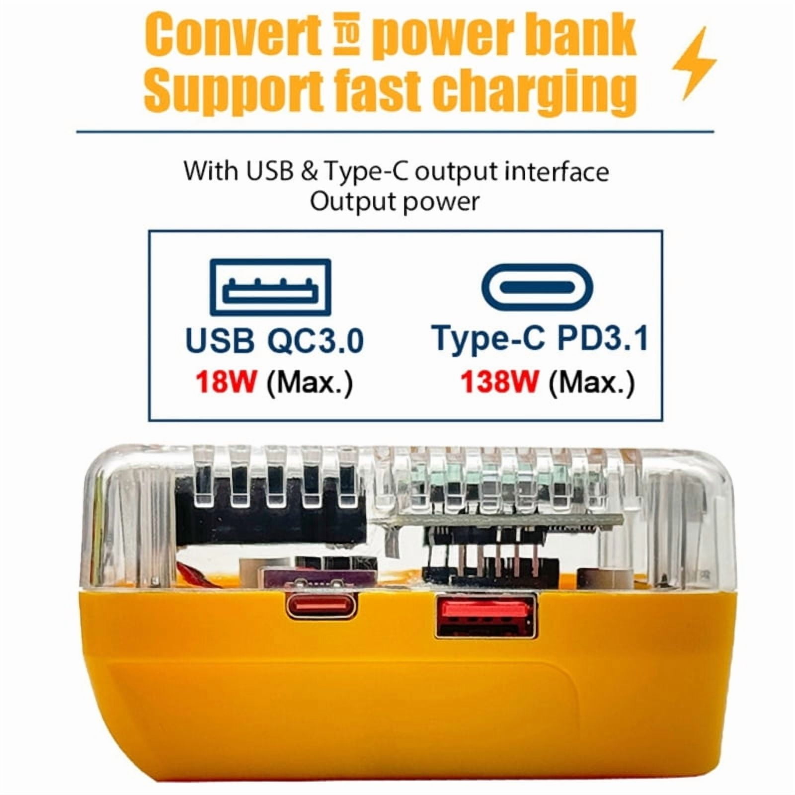 Rapid charging Lithiums Battery Adapter USB C ConnectivitiesFor Lithiums Battery