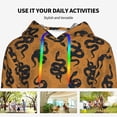thumbnail image 4 of Daiia Snake Pattern Women's Fashion Hoodies & Sweatshirts with Kangaroo Pocket Hooded Sweatshirt with Eye-catching Drawstrings-XX-Large, 4 of 7