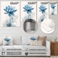 thumbnail image 4 of Designart "Vintage Blue Lotus Reflections Timeless Beauty" Lotus Metal Wall Art Prints, 4 of 5