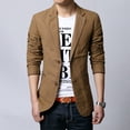 thumbnail image 2 of Traje de dos botones de primavera y otoño para hombre, estilo entallado, traje pequeño, chaqueta de algodón para hombre, talla grande, estilo único, estilo occidental, moda, 2 of 6