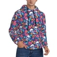 thumbnail image 2 of Goofa Skull Daisy for Men's Hooded Sweatshirt - Lightweight Pullover Hoodie with Kangaroo Pocket, Perfect for Everyday Wear-Medium, 2 of 7