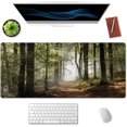 thumbnail image 3 of Mountains with Mist Mouse Pad 35.5 X 15.7 Inch XXL Full Desk Mousepad Extended Large Non-Slip Rubber Base Waterproof Big Keyboard Mat with Stitched Edges for Gaming and Office, 3 of 6