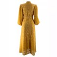 thumbnail image 4 of TSADFHJI Jupes en Cuir pour Femmes Nouvelle Robe Longue Unie avec Robe à la Mode m Jaune, 4 of 4