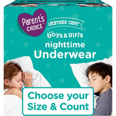 Parent s Choice Unisex Nighttime Bedwetting Underwear Small-Medium 44 Count