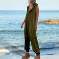 thumbnail image 5 of Women's Sleeveless Hooded Overalls - Adjustable Straps, Wide Leg, Pockets, Casual/Travel, Button Closure (S-XXXL), 5 of 7