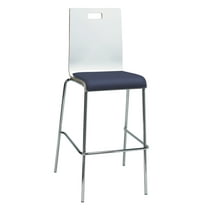 KFI Studios Jive Barstool, White Wood Back, Grape Seat