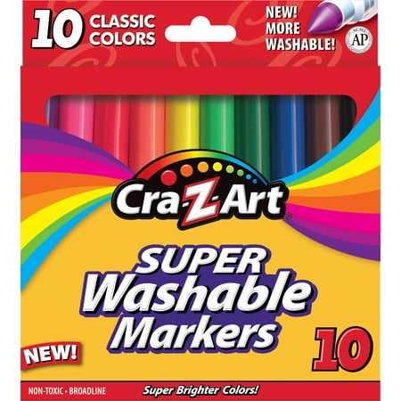 Cra-Z-Art Super Washable Markers, 10 Count ( 53 pcs )