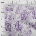 thumbnail image 2 of oneOone Cotton Poplin Twill Purple Fabric Nautical Prints Dress Material Fabric Print Fabric By The Yard 56 Inch Wide, 2 of 4