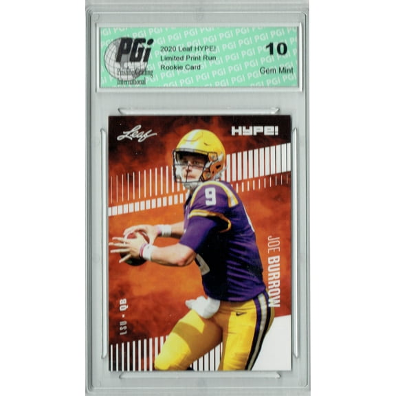 Joe Burrow PGI 10 2020 Leaf HYPE! #30 Rookie Card Only 5000 Made