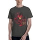 thumbnail image 2 of Hazbin Hotel Hombres Camiseta Texto Gráfico Piscina Impresión 3D Calle Casual Manga Corta Impreso Ropa Básica Gris/L, 2 of 6