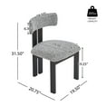 thumbnail image 4 of GDF Studio Modern Dining Chairs with U-Shaped Seats & Metal Legs, Black+White, Set of 2, 4 of 10
