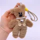 thumbnail image 5 of Oso pequeño de peluche de 15cm, llaveros DIY, monos tejidos hechos a mano, llavero de oso, colgante de animales, accesorios para bolso para niños y mujeres, 5 of 5