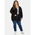 thumbnail image 4 of Terra & Sky Women's Plus Chenille Cardigan Sweater, Midweight, Sizes 0X-5X, 4 of 5