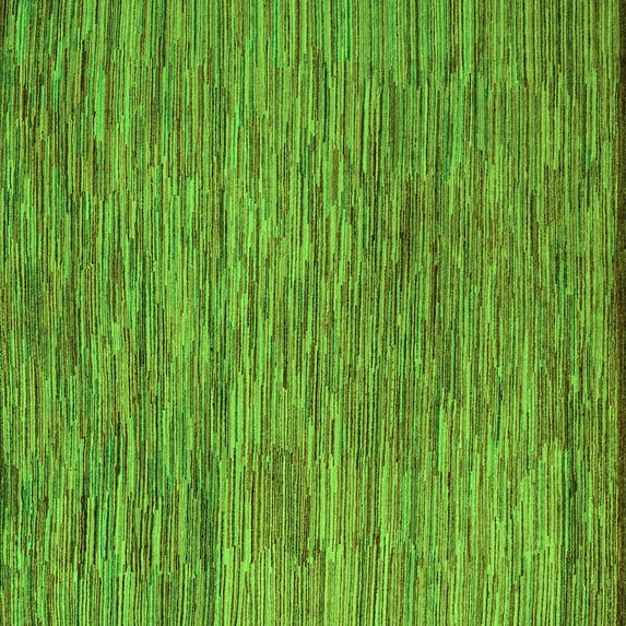 Ahgly Company Indoor Square Abstract Green Modern Area Rugs, 5' Square