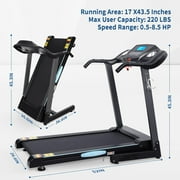 Treadmill with Incline Folding Treadmill with 12-Level Automatic Incline 2.5hp Power 8.5mhp Speed Running Machine 15 Preset Training Program Electric Treadmill for Home Use