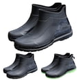thumbnail image 4 of AUDeals Men's Short Tube Rain Boots Waterproof Non Slip Lightweight Ankle Garden Work Fishing Boating Boots, 4 of 4