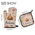 thumbnail image 2 of Yayeee Oven Mitts and Pot Holder Set of 2 Heat Resistant Kitchen Gloves Baking Hot Pad, Campfire Pattern, 2 of 5