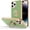 Light Green, variant on Case for iPhone 14 Pro Case with Ring Stand [360°Rotatable Ring Holder Magnetic Kickstand] [Support Car Mount] Plated Rose Gold Edge Slim Soft TPU Luxury Protective Phone Case, Light Green