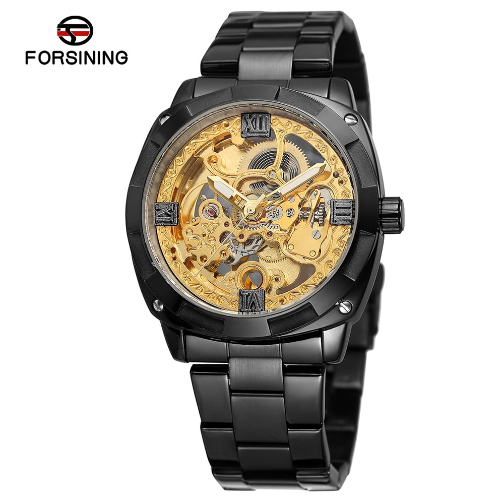 FORSINING Men Luxury Skeleton Automatic Winding Mechanical Watches Exquisite Stainless Steel Wristwatch FORSINING Men Luxury Skeleton Automatic Winding Mechanical Watches Exquisite Stainless Steel Wristwatch