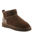 thumbnail image 3 of L'Artiste BRANDAI Shearling-Lined Ankle Boot – Embossed Leather & Suede Slip-On with Whipstitch Detail, 3 of 9
