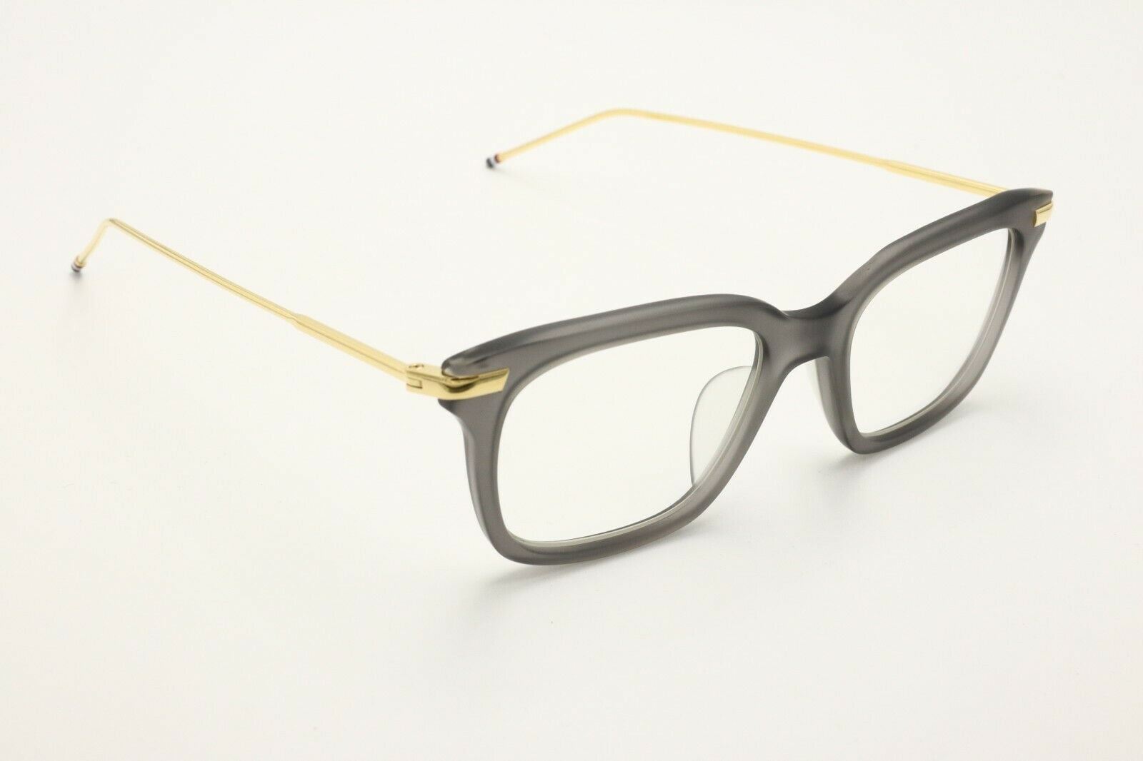 Thom Browne TB-701-G-GRY-GLD-49-AF Square Gray Gold Eyeglasses