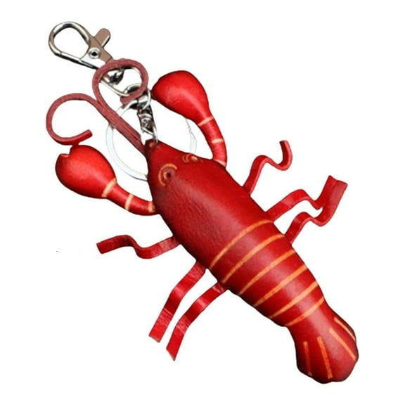 WINDLAND Creative Leather Lobster Keychain Pendant Charm Perfect For Unique Gift Ideas