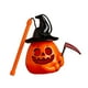 thumbnail image 5 of Linterna de calabaza de Halloween, lámpara de escritorio de mano iluminada con forma de calabaza para niños, luz amarilla intermitente para porche, Con hoz, 5 of 9