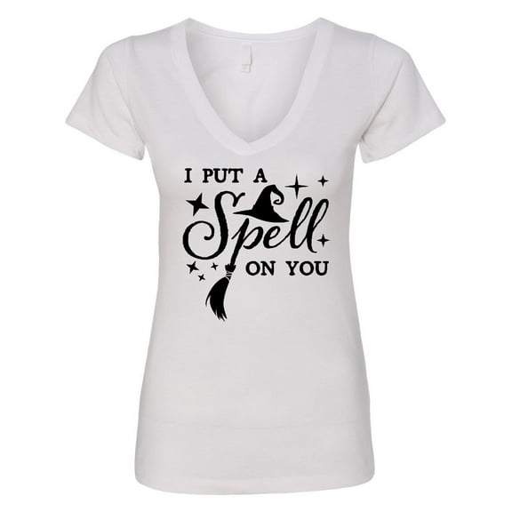 Inktastic I Put a Spell on You Halloween Magic Women's V-Neck T-Shirt