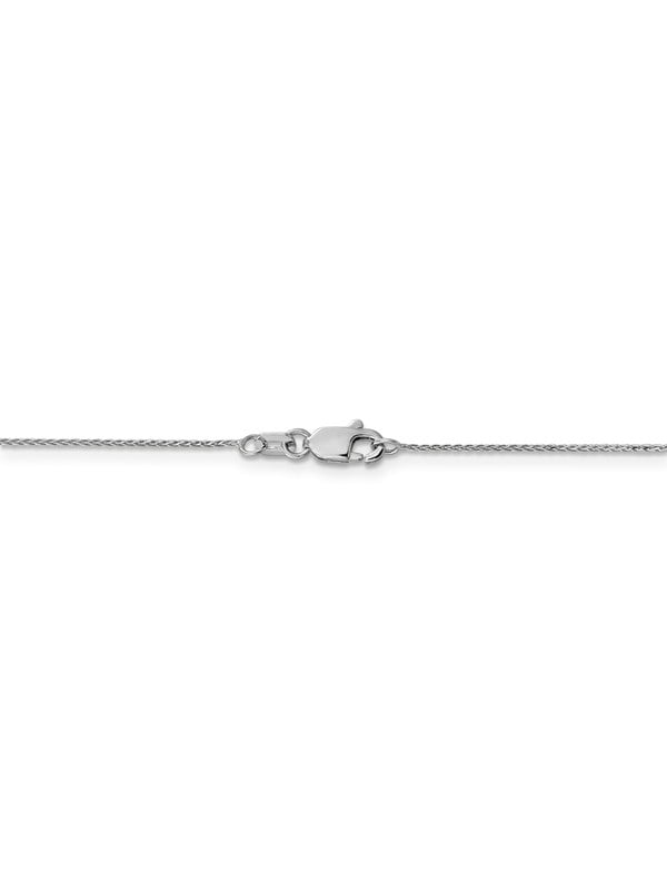 1 mm 14k White Gold Diamond-Cut Spiga 