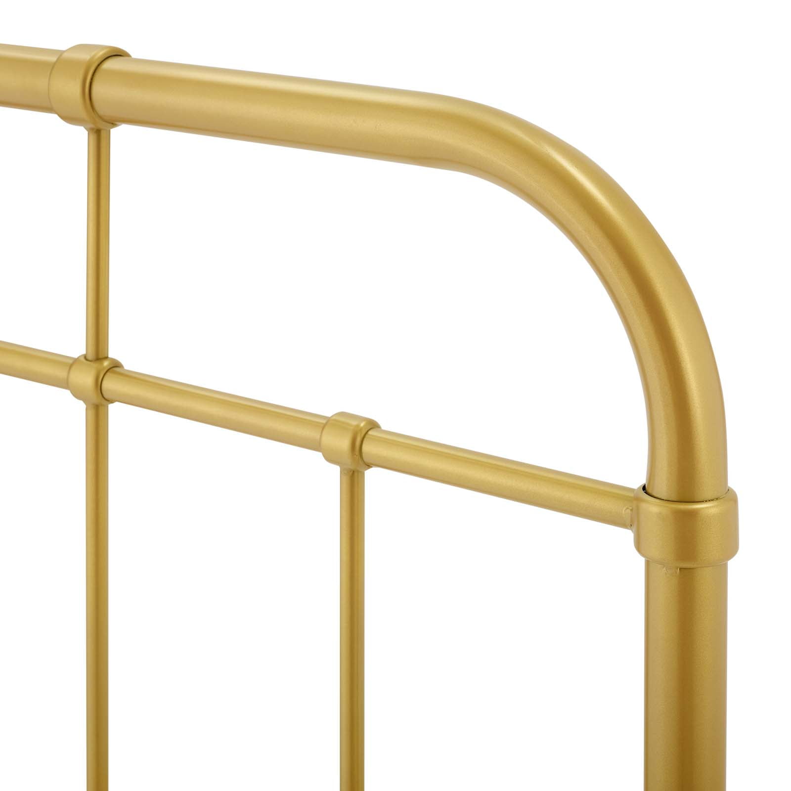 Headboard, Twin Size, Metal, Gold, Modern Contemporary Urban Design, Bedroom Master Guest Suite