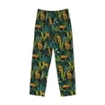 thumbnail image 6 of Uemuo Jungle Leopard Yellow Pattern Men's Wide Leg Palazzo Lounge Pants with Pockets Light Weight Loose Comfy Casual Pajama Pants-Small, 6 of 9