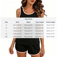 thumbnail image 7 of Pounoo Women's Activewear Sets Ribbed Contrast Trim Sleeveless Tank Top And Shorts Two Piece Tracksuits Workout Style Soft Stretchy Comfortable Loungewear Gift, 7 of 7