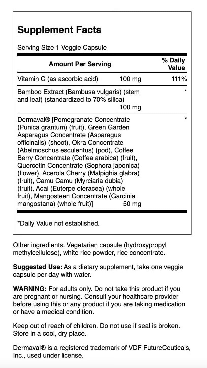 Swanson Vegan Collagen Builder - Featuring Dermaval - Hair, Skin, Nail Health - 60 Veg Caps 2 Pack
